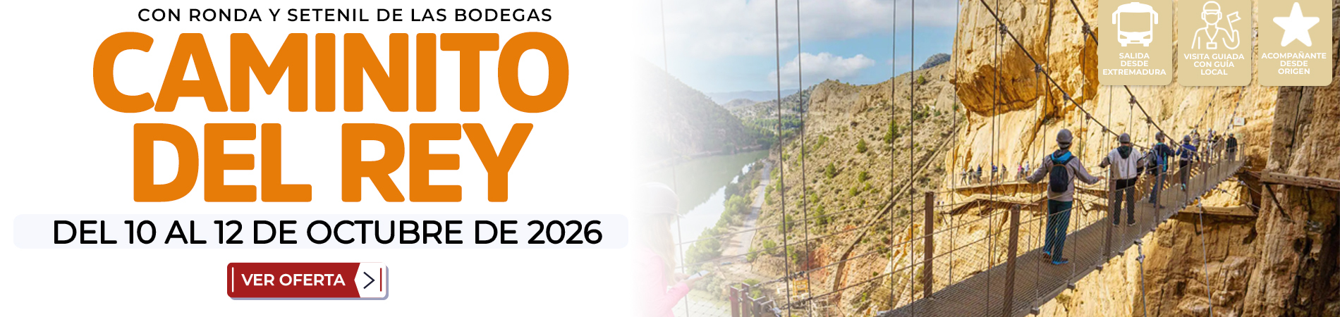 Banner Caminito Del Rey Y Ronda Y Setenil De Las Bodegas Del 10 Al 12 De Octubre De 2026 Costas Y Paisajes Nuevo